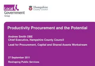 Productivity Procurement and the Potential