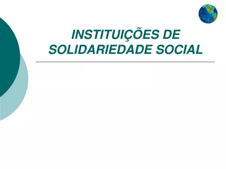 institui es de solidariedade social