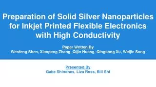 Paper Written By Wenfeng Shen, Xianpeng Zhang, Qijin Huang, Qingsong Xu, Weijie Song