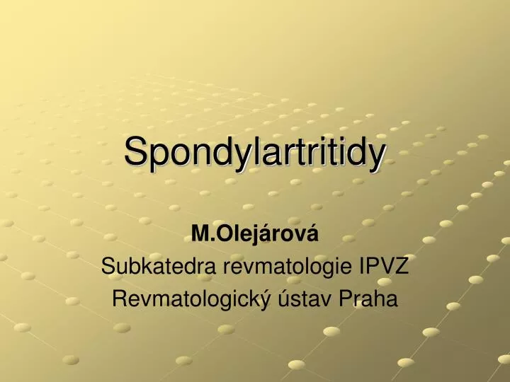 spondylartritidy