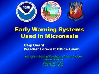 Early Warning Systems Used in Micronesia
