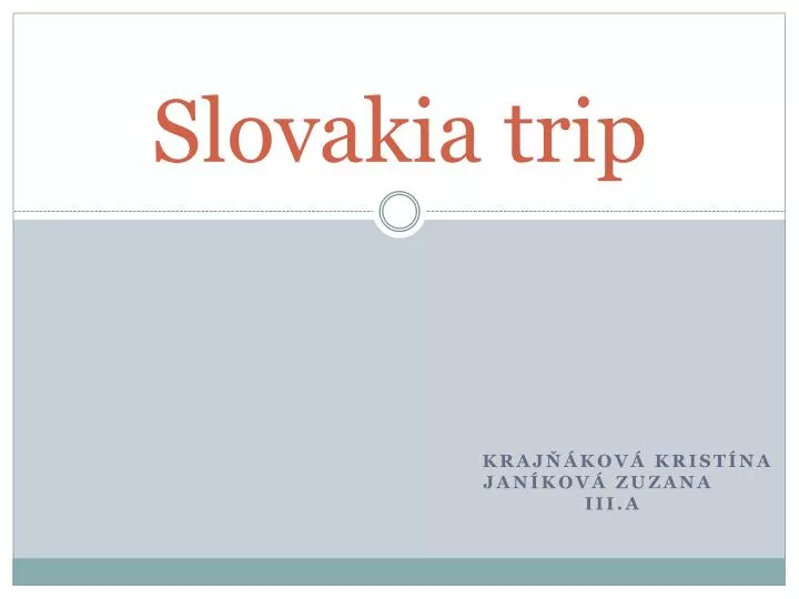 slovakia trip