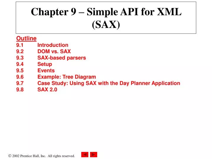 chapter 9 simple api for xml sax