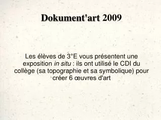 Dokument'art 2009