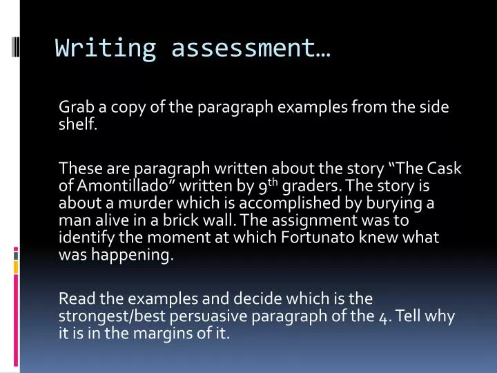 writing assessment