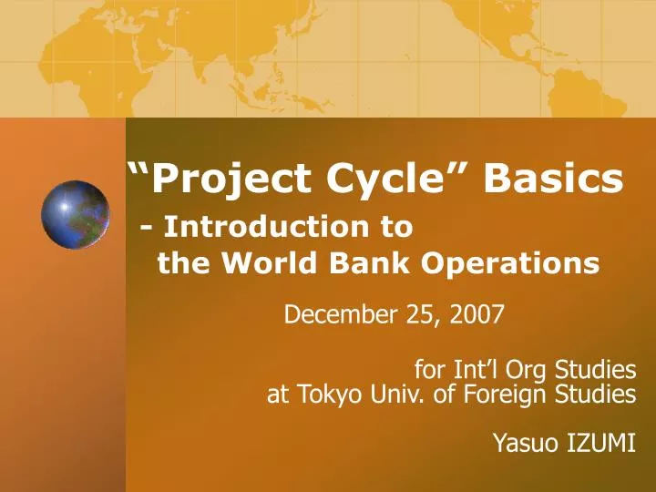 project cycle basics introduction to the world bank operations