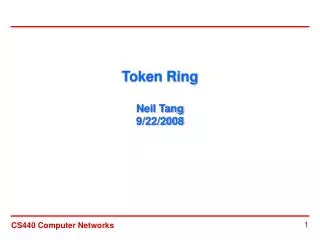Token Ring Neil Tang 9/22/2008