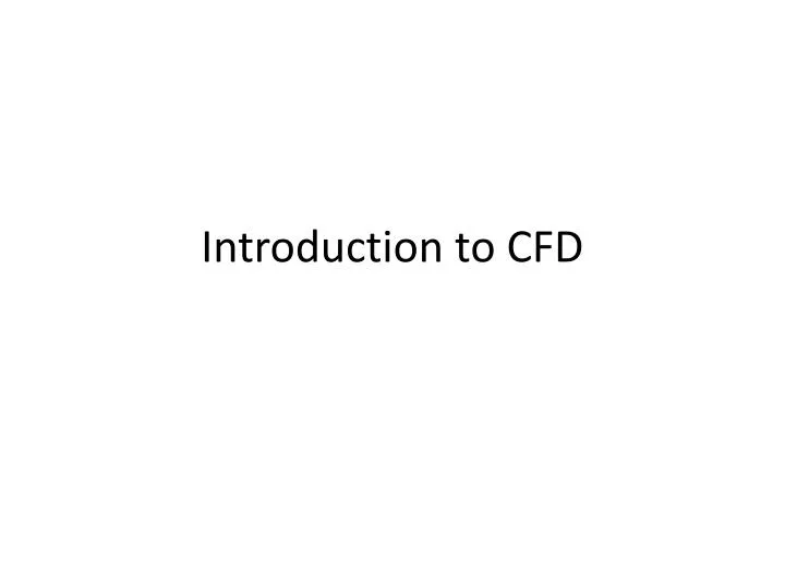 introduction to cfd
