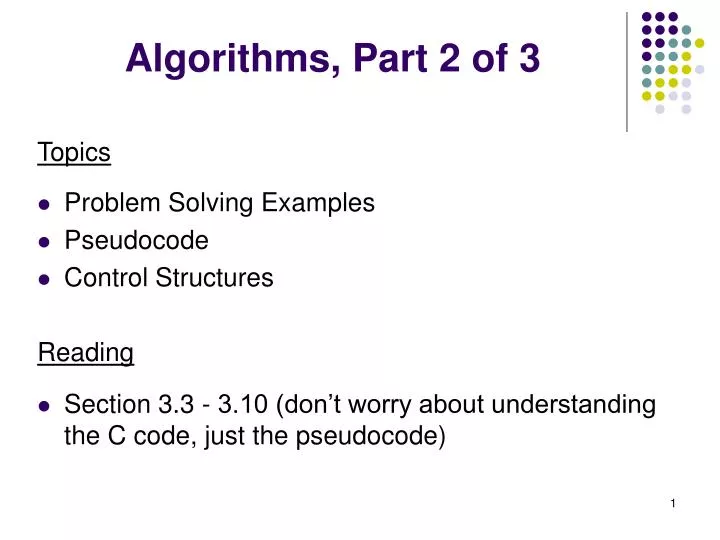 algorithms part 2 of 3