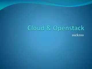 Cloud &amp; Openstack