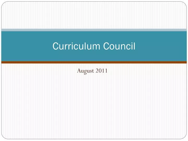 curriculum council