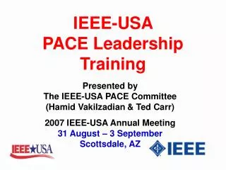 IEEE-USA PACE Leadership Training