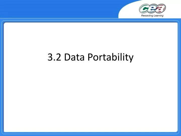 3 2 data portability