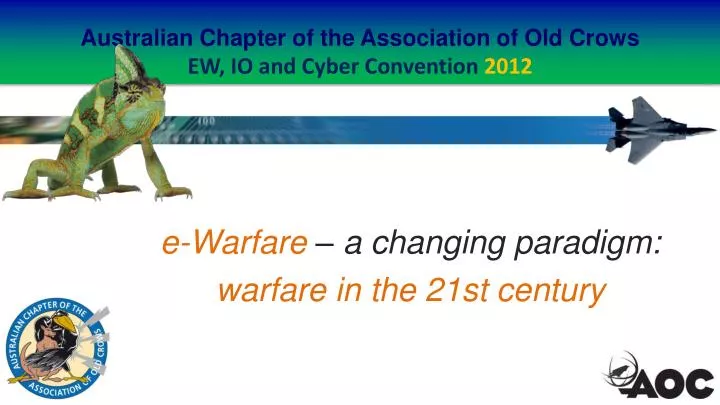 australian chapter of the association of old crows ew io and cyber convention 2012