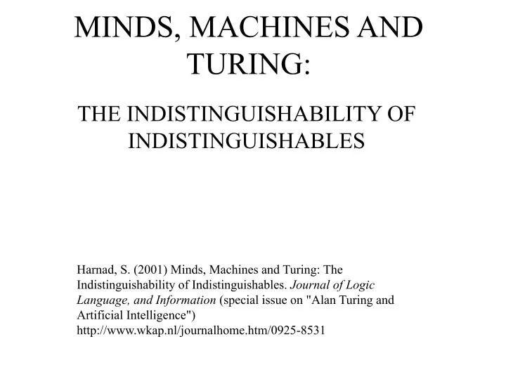 minds machines and turing