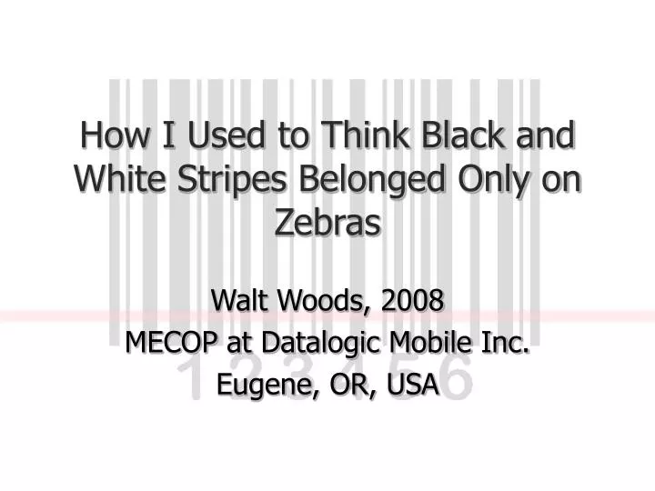 how i used to think black and white stripes belonged only on zebras