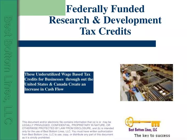 federally funded research development tax credits