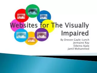 Websites for T he Visually Impaired