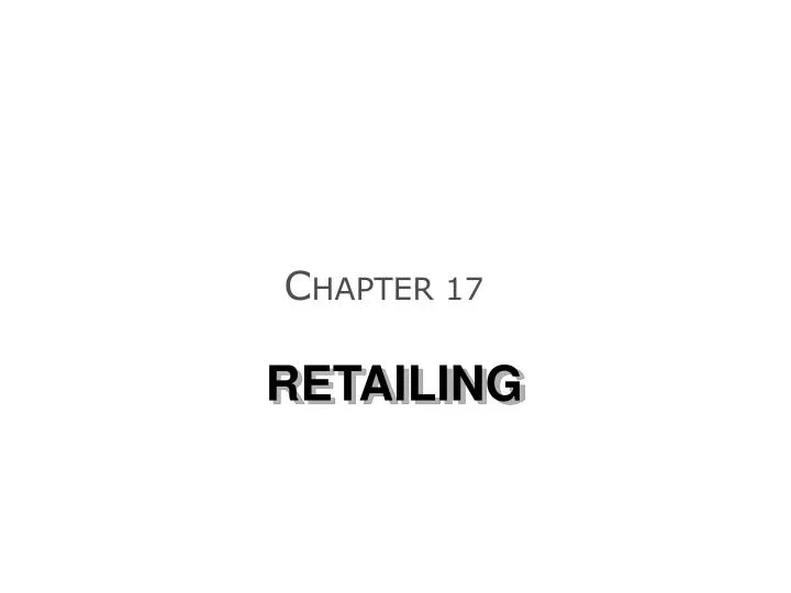 retailing