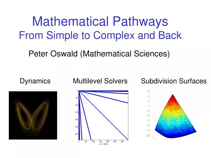 mathematical pathways from simple to complex and back