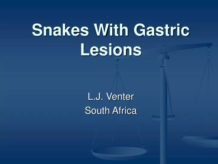 snakes with gastric lesions