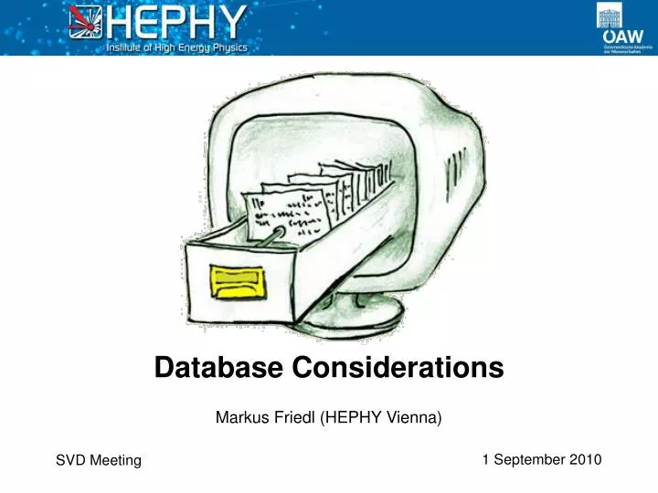 database considerations