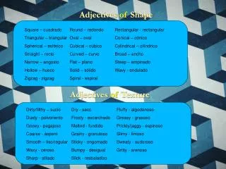 Adjectives of Shape