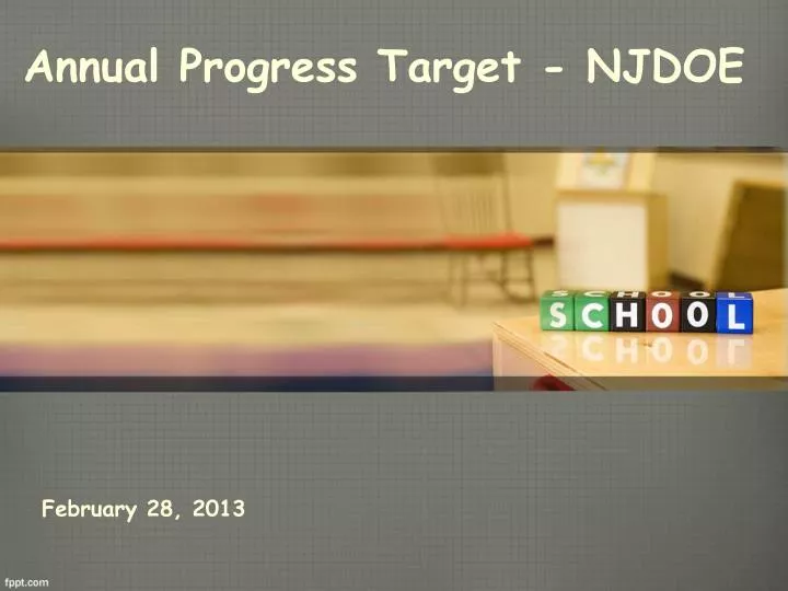 annual progress target njdoe