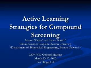 Active Learning Strategies for Compound Screening