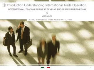 ? Introduction Understanding International Trade Operation