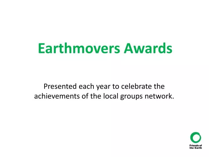 earthmovers awards