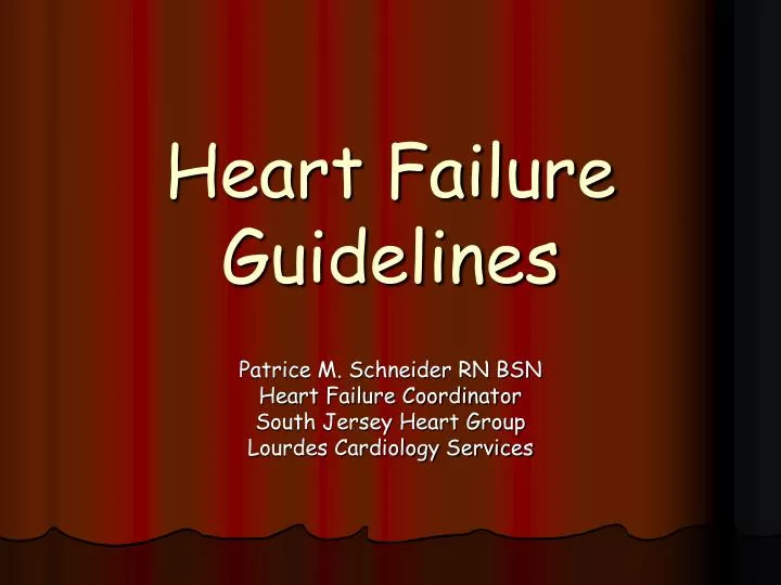 heart failure guidelines