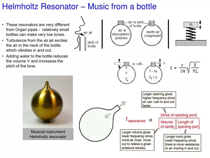 helmholtz resonator music from a bottle