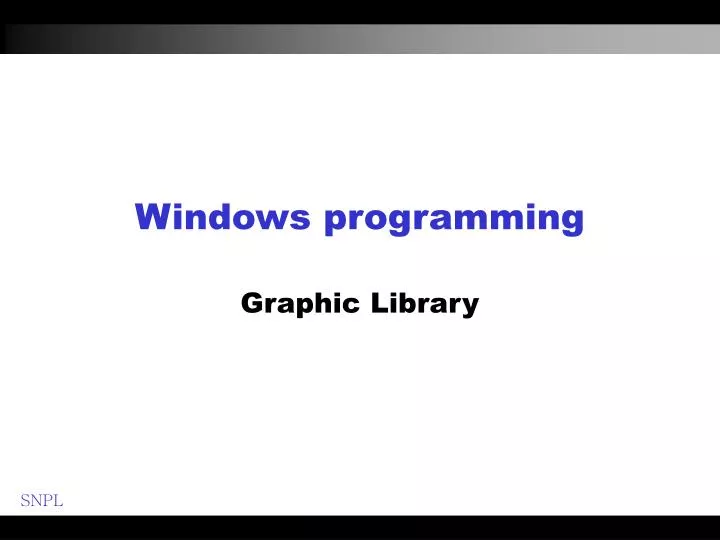 windows programming graphic library