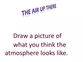 Draw a picture of 	what you think the atmosphere looks like.
