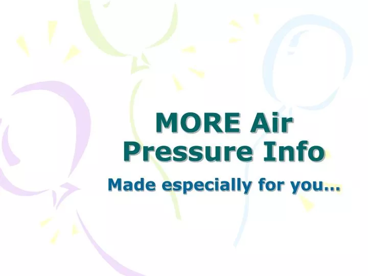 more air pressure info