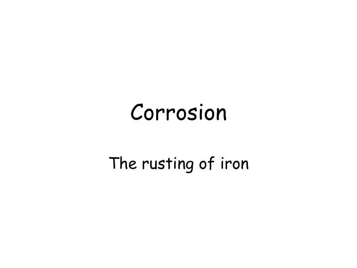 corrosion