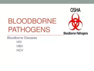 Bloodborne pathogens