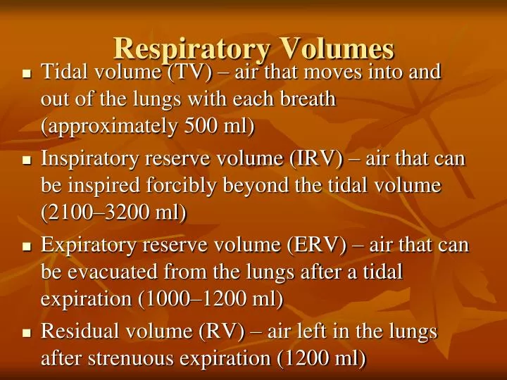 respiratory volumes