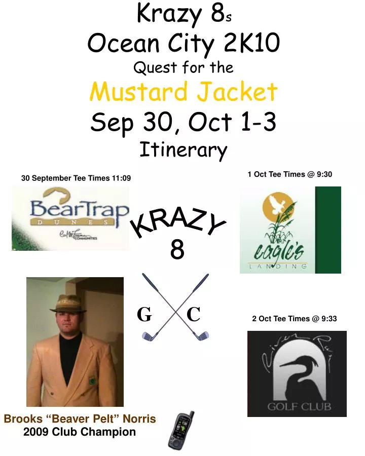 krazy 8 s ocean city 2k10 quest for the mustard jacket sep 30 oct 1 3 itinerary