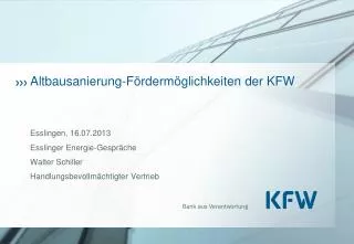 Altbausanierung-Fördermöglichkeiten der KFW