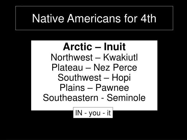 native americans for 4th