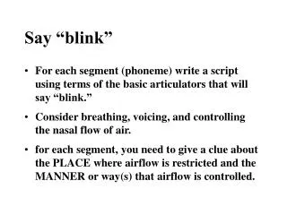 Say “blink”