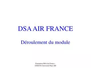 DSA AIR FRANCE