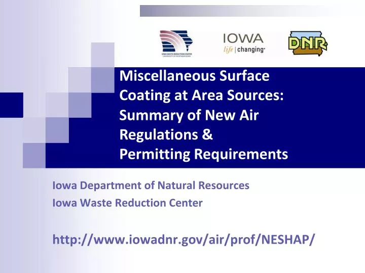 miscellaneous surface coating at area sources