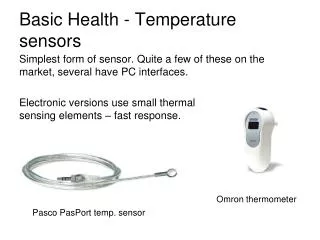 Basic Health - Temperature sensors