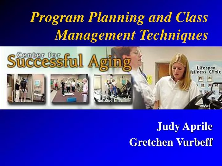 program planning and class management techniques