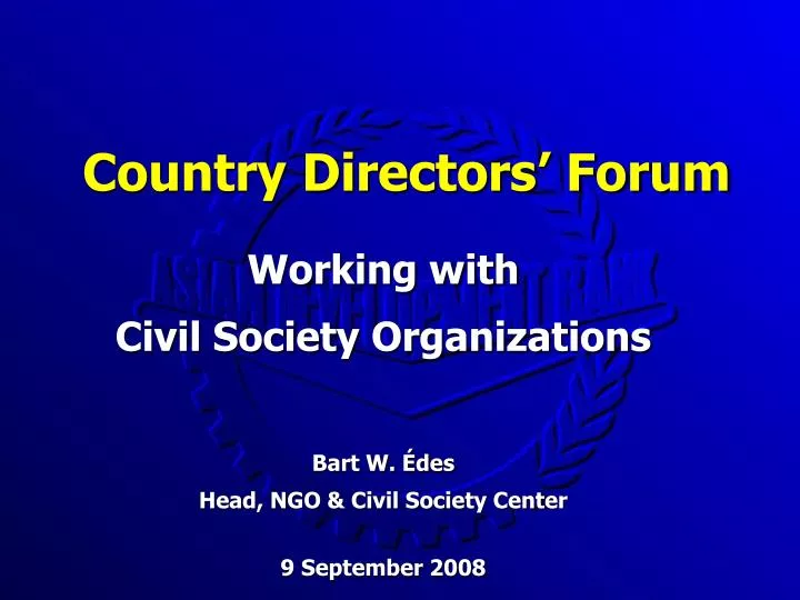 country directors forum