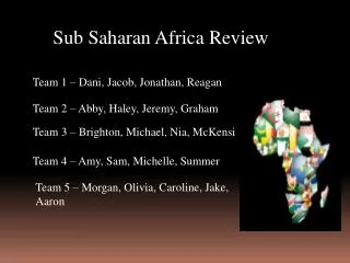 Sub Saharan Africa Review
