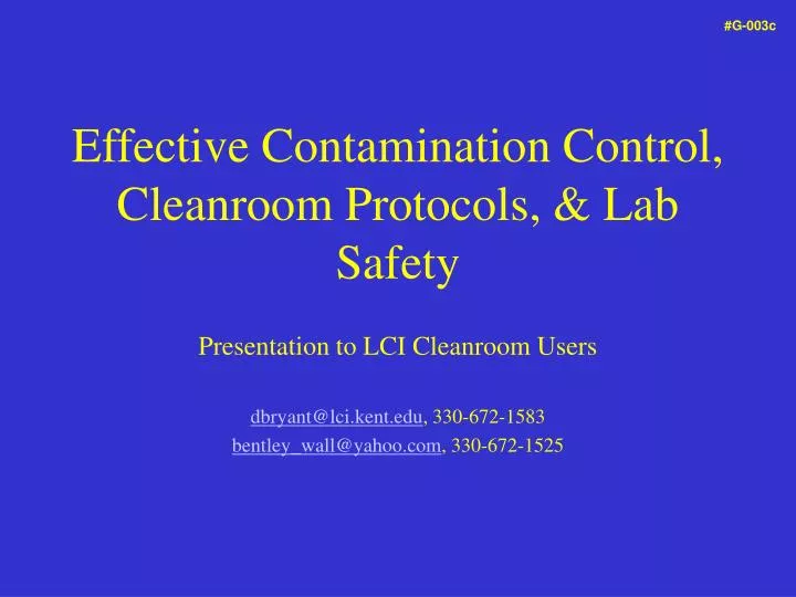 effective contamination control cleanroom protocols lab safety